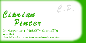 ciprian pinter business card